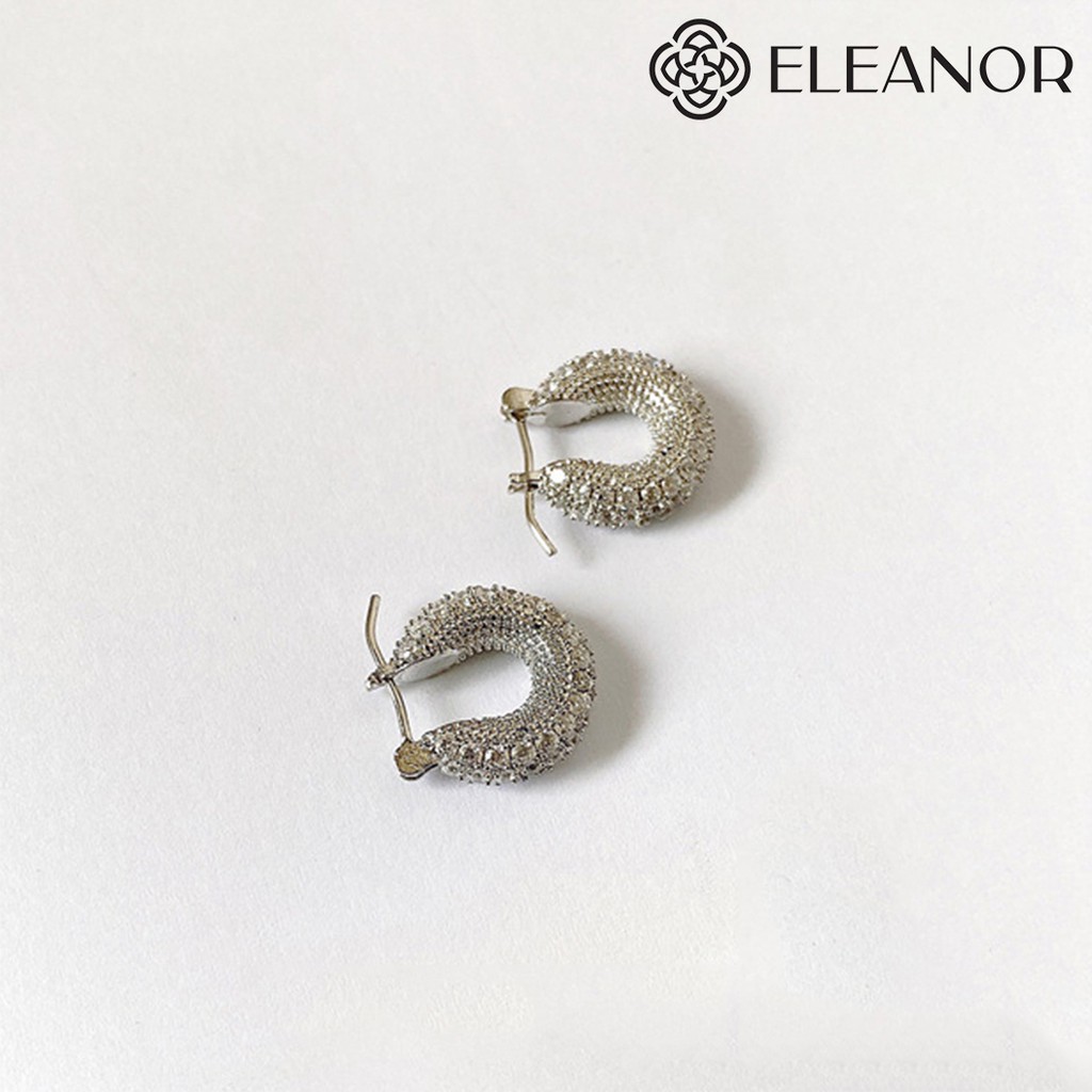 Bông Tai Eleanor Tròn Dày Đính Hạt Sang Trọng - SP002609