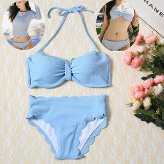 Bikini 3 mảnh áo chễ vai