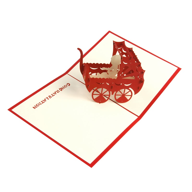 Thiệp 3D Bằng Giấy Thủ Công Dùng Cho Tiệc Sinh Nhật / Tiệc Mừng Em Bé