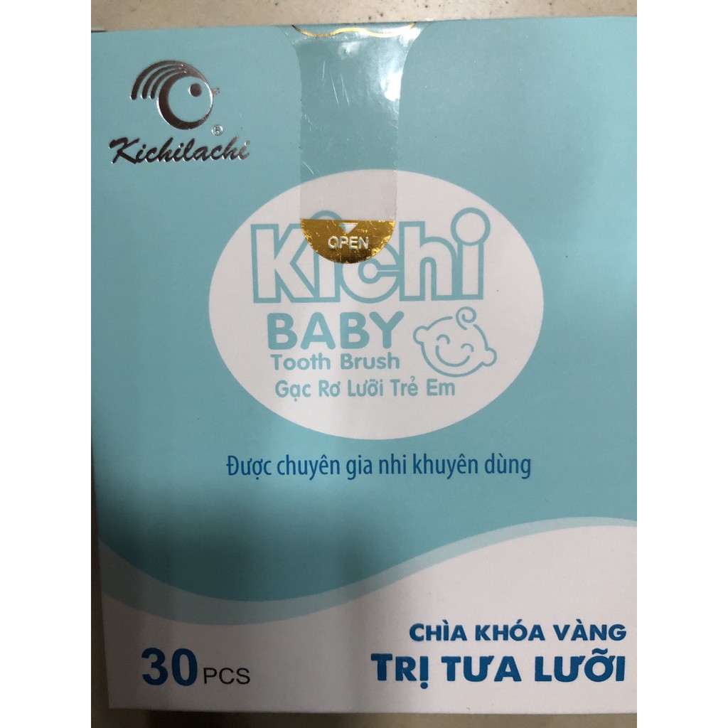 Gạc Rơ Lưỡi Que Kichi Baby Hộp 30 Que