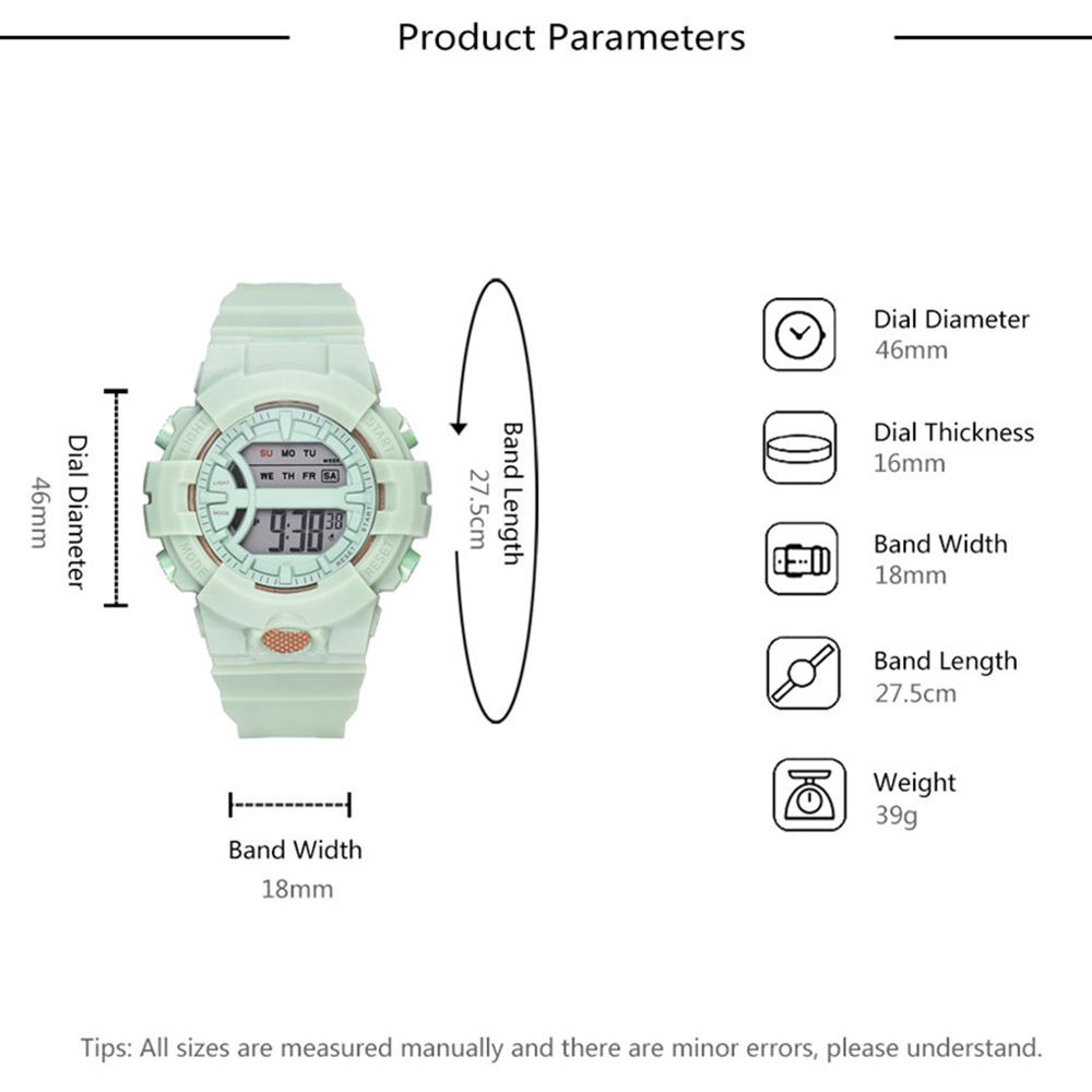 Đồng Hồ Thể Thao Kỹ Thuật Số MXGOODS 7 Màu Dạ Quang Thời Trang Dành Cho Học Sinh