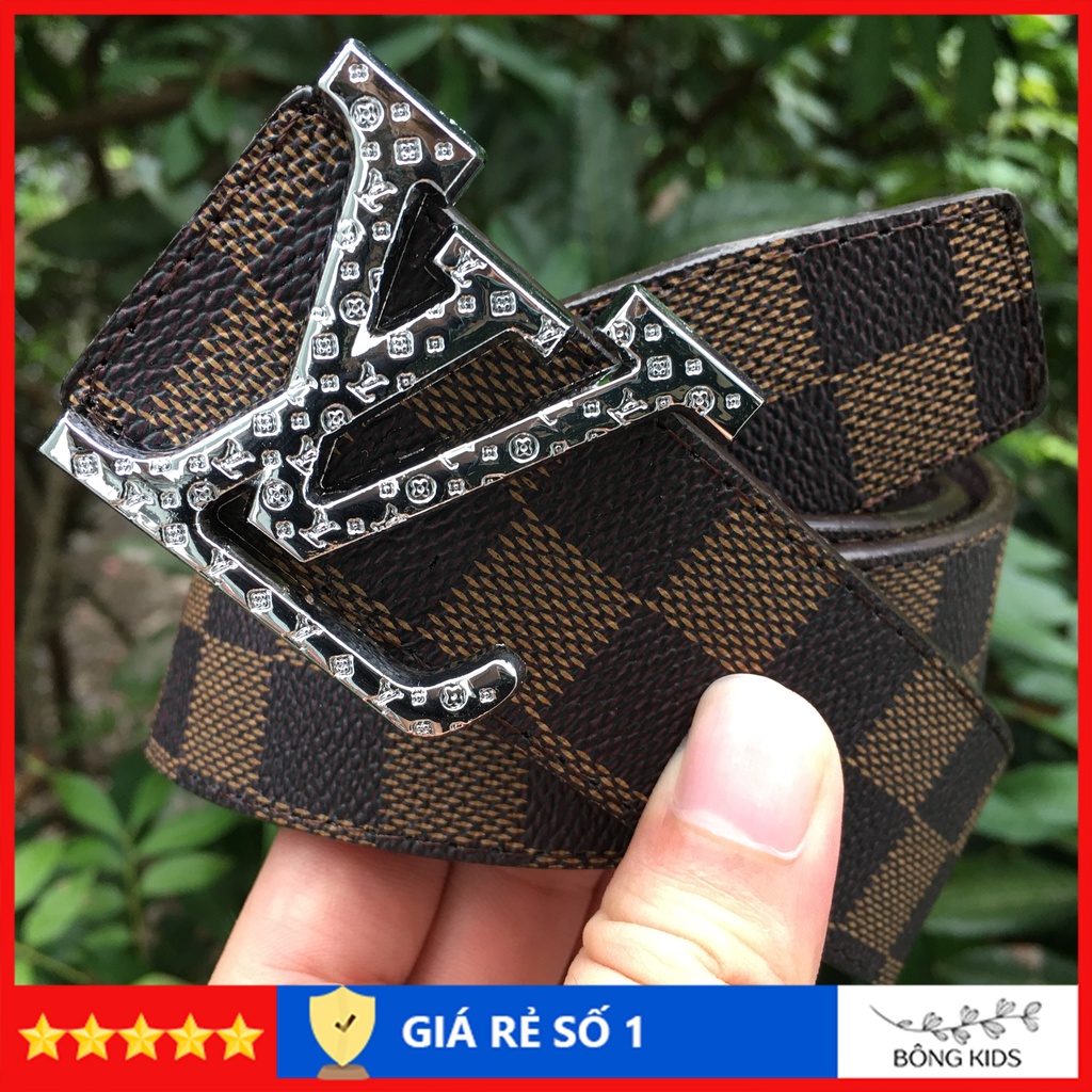 Dây lưng lv nam thời trang cao cấp, thắt lưng nam lv, mặt kim loại nguyên khối trẻ trung lịch lãm TLLV002D-B61