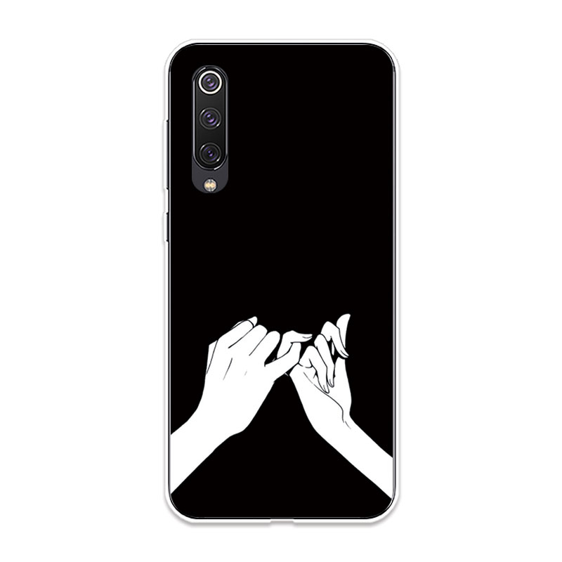 Ốp Lưng Xiaomi MI 8 Lite Pro 8SE 9 SE TPU mềm Case Cá tính đen tuyền Two