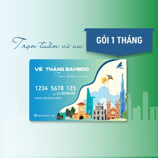 [Mã TPHCMCOLEN giảm 50k đơn 0đ] Toàn quốc [E-voucher] Bamboo Airways - Vé tháng Bamboo - Gói 01 tháng