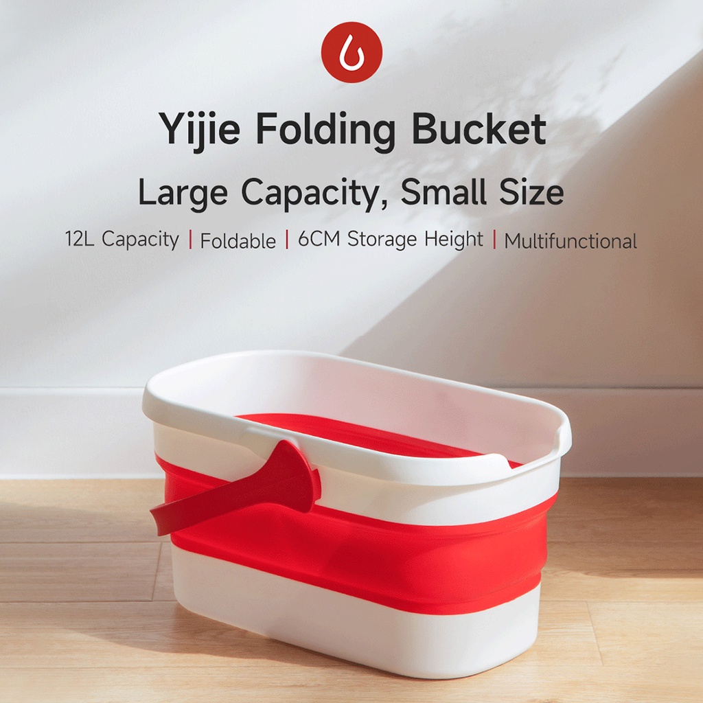 Xiaomi Youpin Xô lau chùi xe hơi nhà cửa   Yijie 12L gấp gọn được tiện lợi