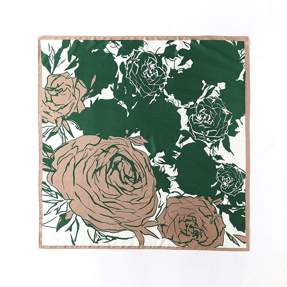 Khăn Quàng Cổ Lụa In Họa Tiết Hoa Cổ Điển Phong Cách Hàn Quốc WMES15H