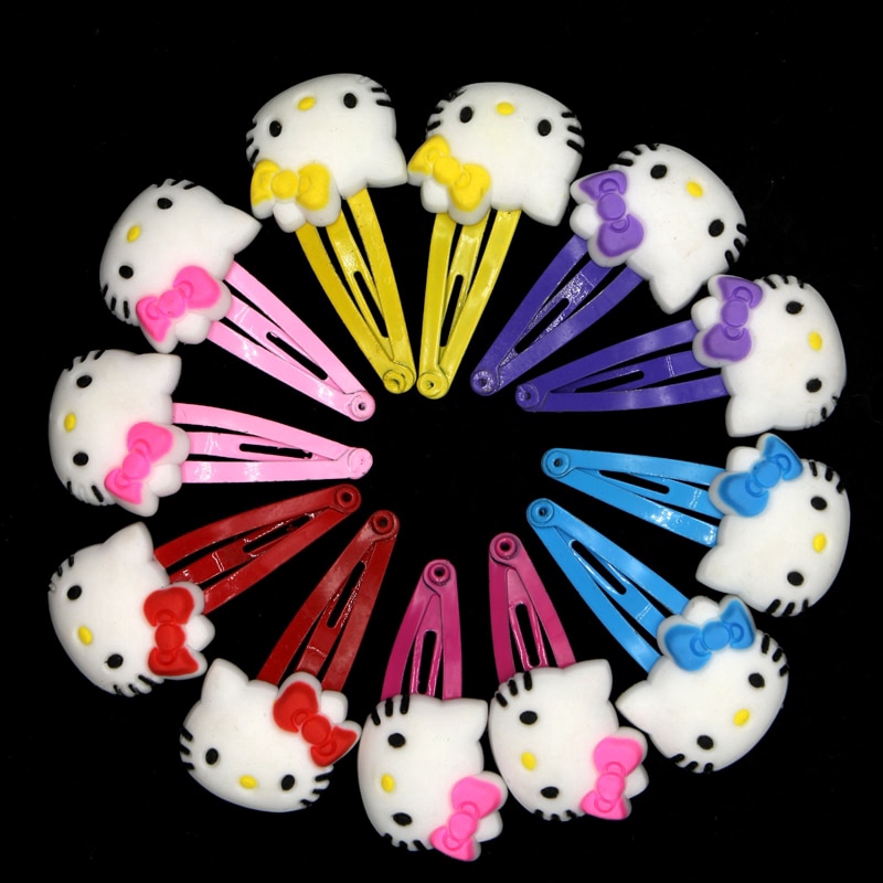 Set 10 dây cột tóc hello kitty bằng cao su cho bé gái