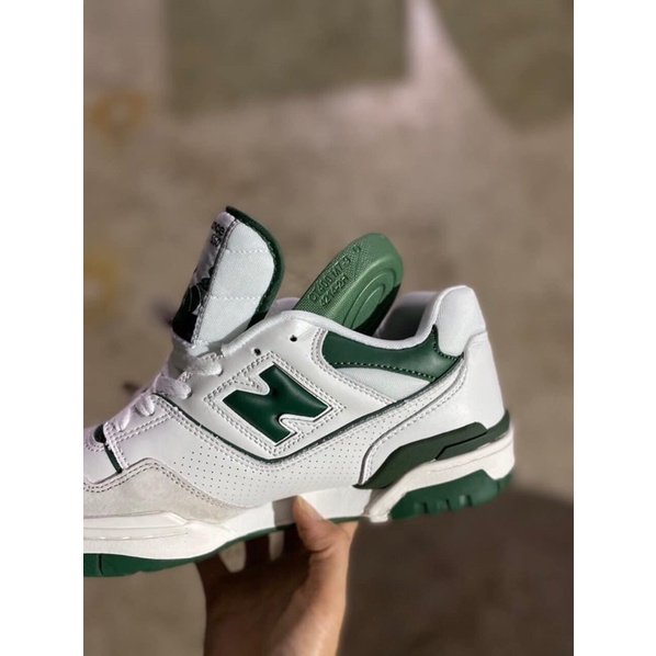 Thanh lý lẻ size - Giày thể thao Sneaker NB 550 white green xanh trắng bản SC cao cấp nam nữ