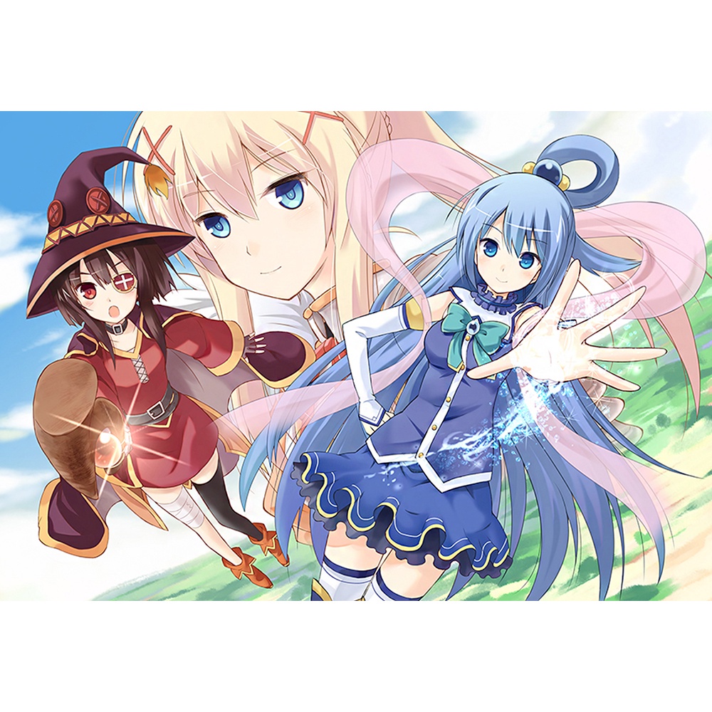 Poster A3 dán tường Anime, decal 30x42 trang trí có keo KonoSuba Wallpapers 1