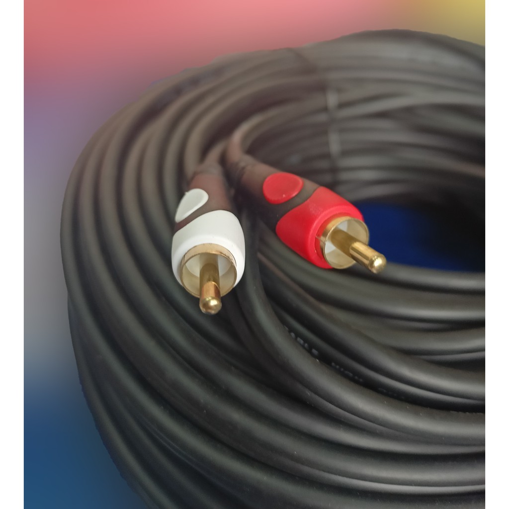 CÁP LOA 3,5 SANG 2 ĐẦU RCA DÀI 20M HIGH SPEED KY1/206