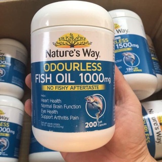 Dầu Cá Không Mùi NATURE’S WAY 1000mg – 200 viên.