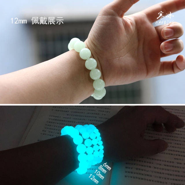 Vòng Đeo Tay Chuỗi Hạt Đá Màu Dạ Quang Thời Trang Cho Nam Và Nữ