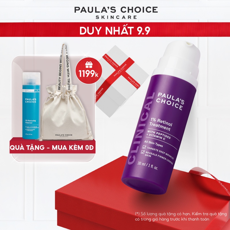 Tinh chất làm mờ nám và nếp nhăn Paula’s Choice Clinical 1% Retinol Treatment 30 ml 8010