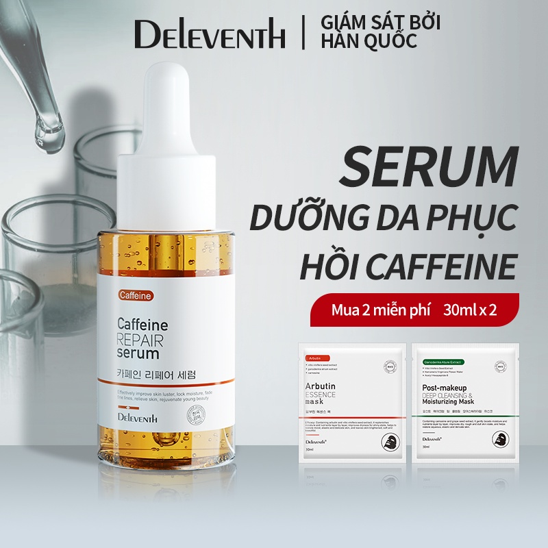 DEleventh Caffeine Glycyrrhiza glabra extract Serum phục hồi da, chống oxy hóa ,hydrat hóa sâu （37ml）