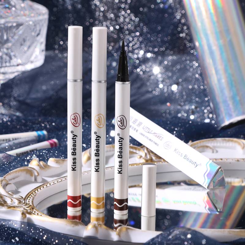 [Hàng mới về] Bút Kẻ Mắt Dạng Lỏng Kiss Beauty Gồm 6 Màu Tùy Chọn Chống Nước Lâu Trôi 0.01mm Tiện Dụng