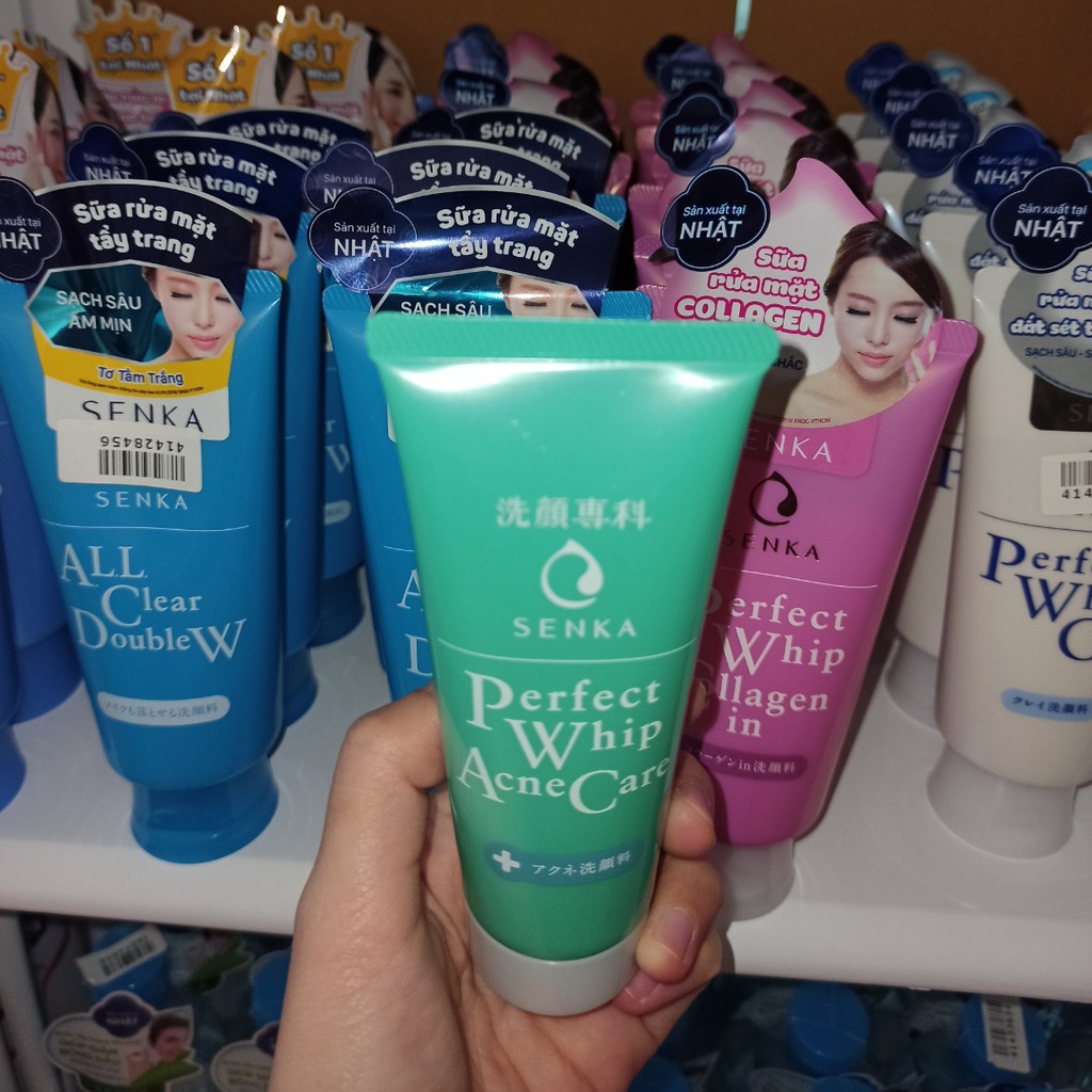 Sữa rửa mặt dành cho da mụn Senka perfect whip acne care | BigBuy360 - bigbuy360.vn