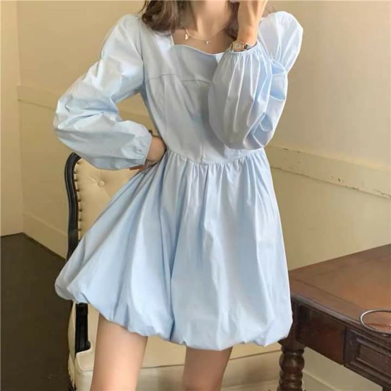 Đầm Ullzang cổ vuông ☁