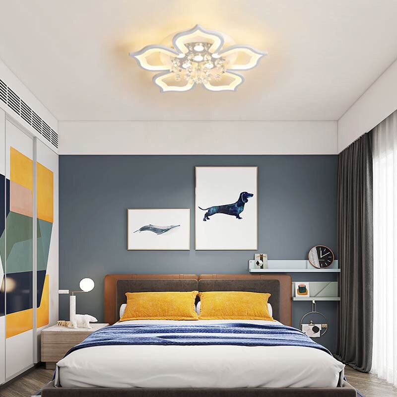Đèn Ốp Trần Phòng Khách Hoa Sen ĐÈN TRANG TRÍ SIÊU RẺ 5 Cánh 3 Chế Độ Ánh Sáng