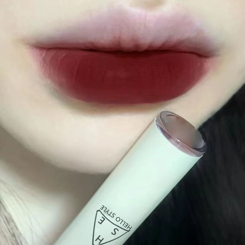 Son Môi Màu Nhung 6 Màu Tùy Chọn Chống Thấm Nước /Hellostyle Son kem lì lâu trôi dưỡng ẩm phong cách