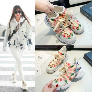 Giày hoa sneaker nữ Hàn Quốc