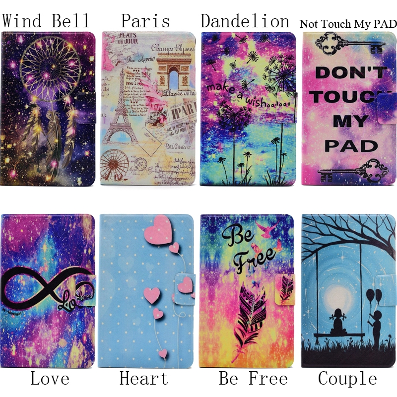 Vỏ bảo vệ Samsung Galaxy Tab A 10.1 2019 Ốp lưng SM-T510 T515 Protector Paris Feather Be free love heart printing