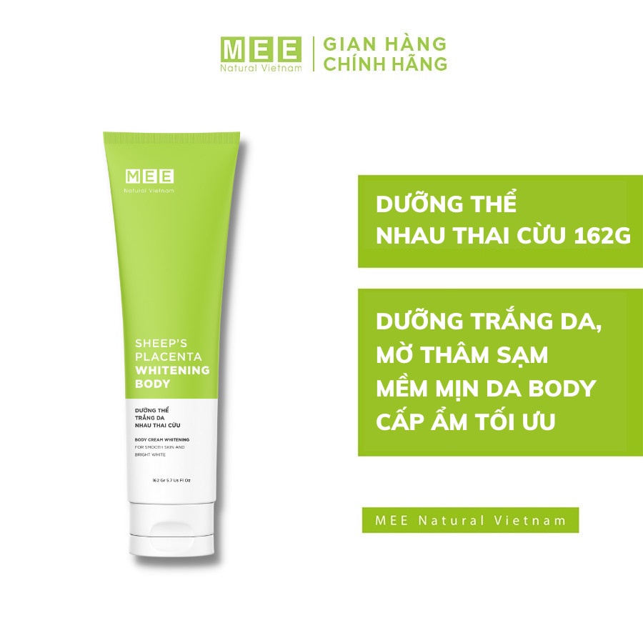 Bộ trắng da nhau thai cừu MEE NATURAL - Thảo mộc tắm trắng kết hợp dưỡng thể nhau thai cừu dưỡng da trắng hồng, mềm mịn