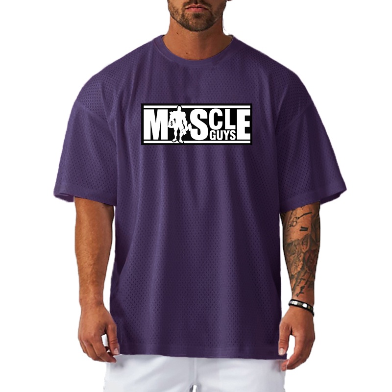 Áo Thun Thể Thao Tay Ngắn Phối Lưới Khô Nhanh Thời Trang Cho Nam