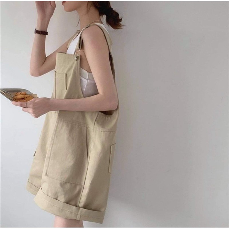 Yếm❤️𝑭𝑹𝑬𝑬𝑺𝑯𝑰𝑷❤️Yếm kaki đùi basic (hàng bao đẹp rẻ) | BigBuy360 - bigbuy360.vn