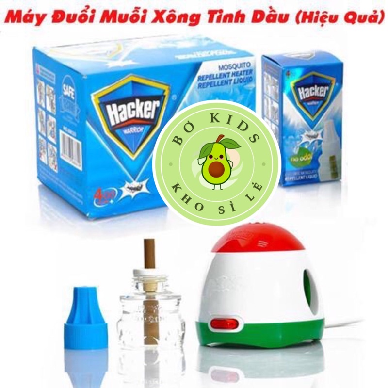 Máy Đuổi Muỗi Xông Tinh Dầu Hacker Bảo Hành Lỗi,Vỡ(Tặng Kèm 1 Lọ Tinh Dầu)