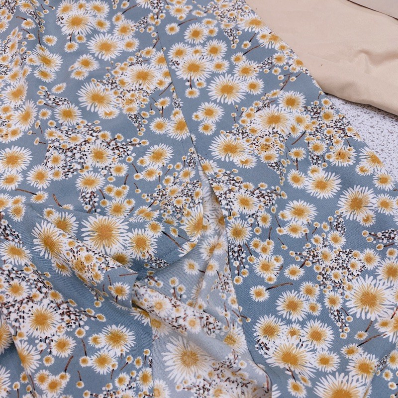 VÁY MAXI HOA CÚC NỀN XANH - kho AT | BigBuy360 - bigbuy360.vn