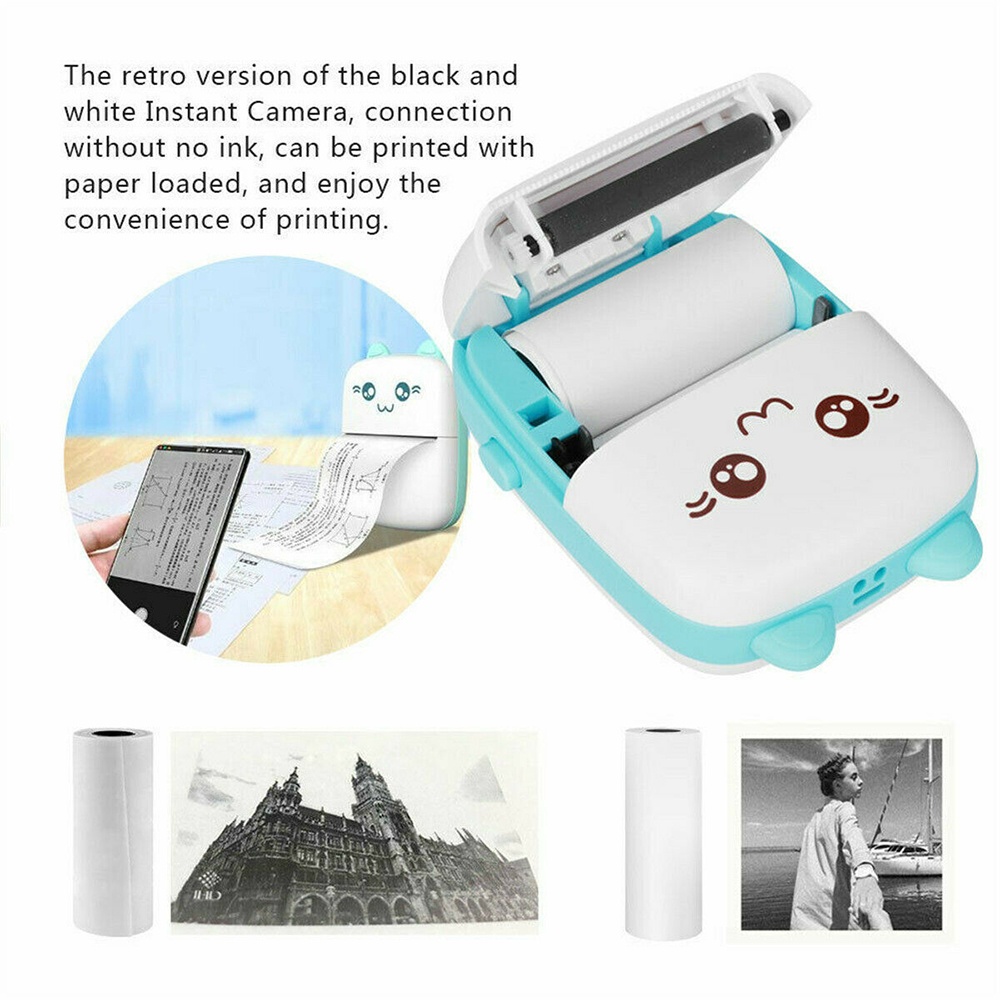 Máy In Nhiệt Mini Không Dây Bluetooth 57Mm Cho Điện Thoại