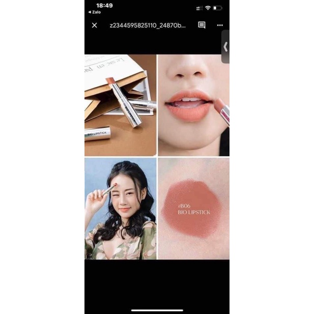 Son BIO LIPSTICK Cam Nude-- Mềm Mịn Bền Màu Lâu Trôi, Lên Màu Cực Chuẩn Và Bật Tone Da