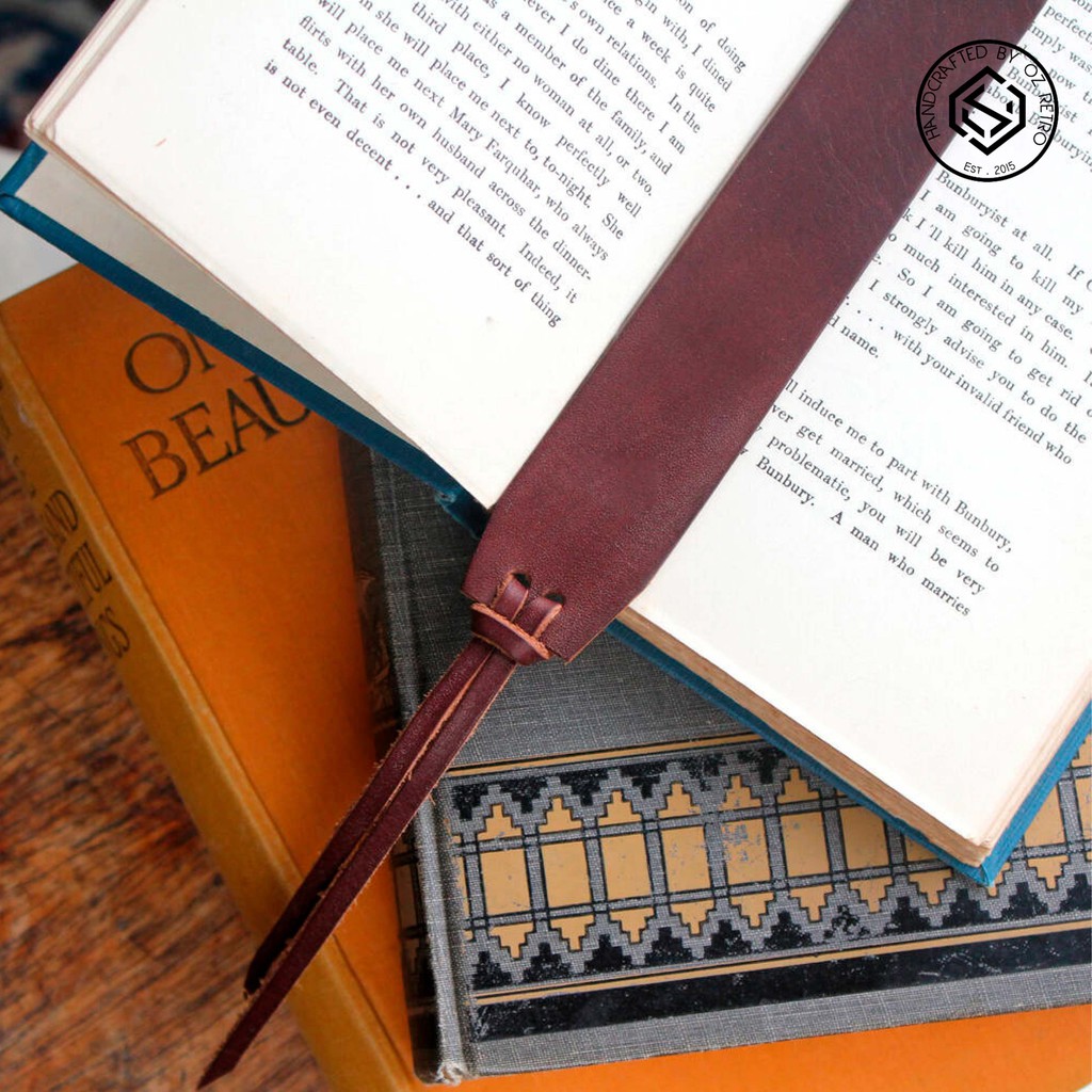 Đánh Dấu Sách Bookmark Handmade Da Thật Colonia Nhiều Màu Sắc