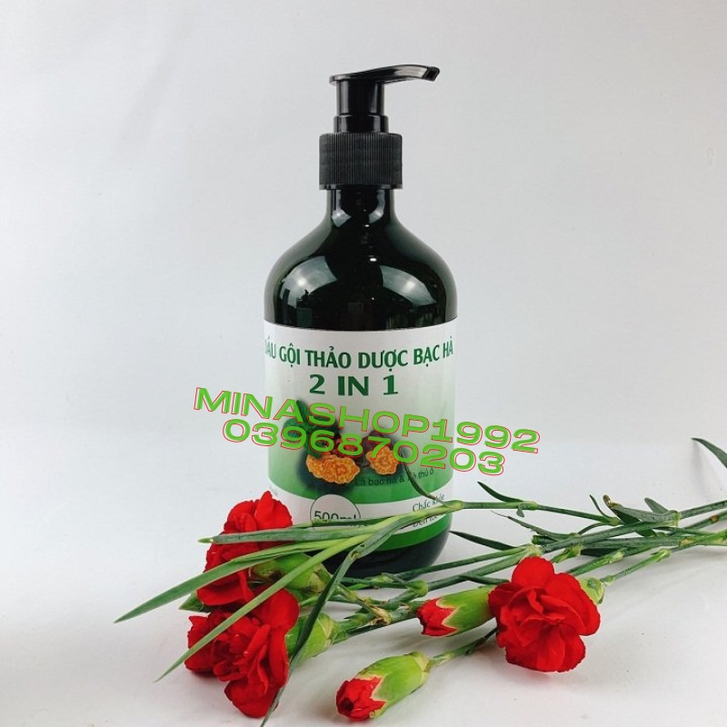 [500ml] DẦU GỘI BẠC HÀ 2in1  - Giảm rụng tóc, giảm chẻ ngọn, nuôi dưỡng tóc từ sâu bên trong