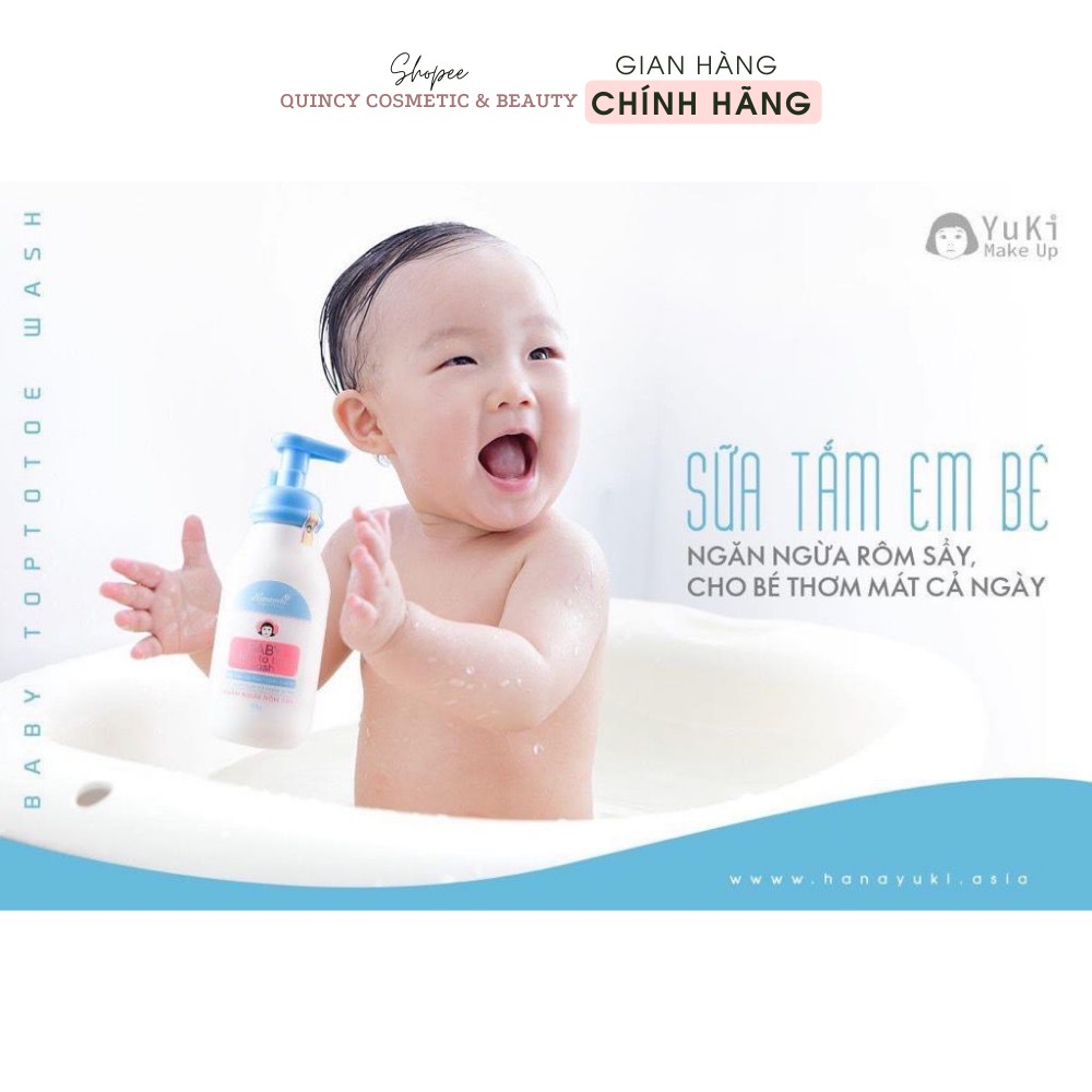 Sữa Tắm Gội Thảo Dược Cho Bé Hanayuki Baby Top To Toe Wash Ngăn Ngừa Rôm Sẩy, Hết Hăm Tã, Dưỡng Da Và Bảo Vệ Da 150gr