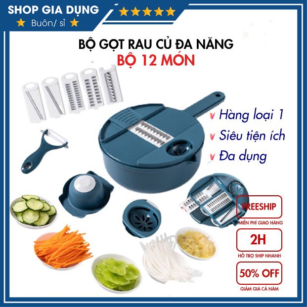 [Mã LIFEHLSALE2 giảm 10% đơn 0Đ] Bộ Dụng Cụ Nạo Bào Rau Củ Quả Đa Năng Siêu Tiện Lợi Không Lo Đứt Tay