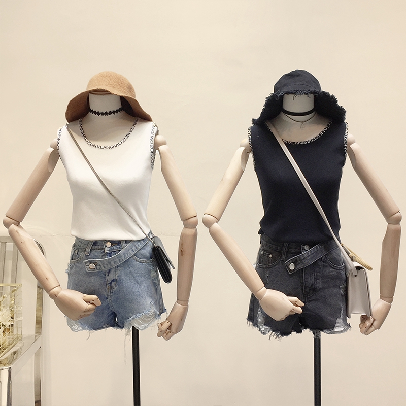 Áo thun sát nách in chữ đơn giản trẻ trung phong cách thời trang hàn quốc cho nữ