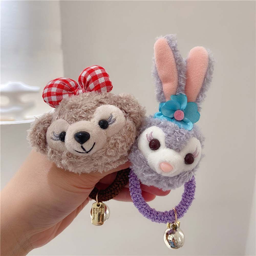 Dây Cột Tóc Co Giãn Đính Búp Bê Nhồi Bông Thời Trang Cho Bé Gái