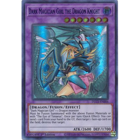 Thẻ bài Yugioh - TCG - DLCS-EN006 / DARK MAGICIAN GIRL THE DRAGON KNIGHT (ALT.GREEN)