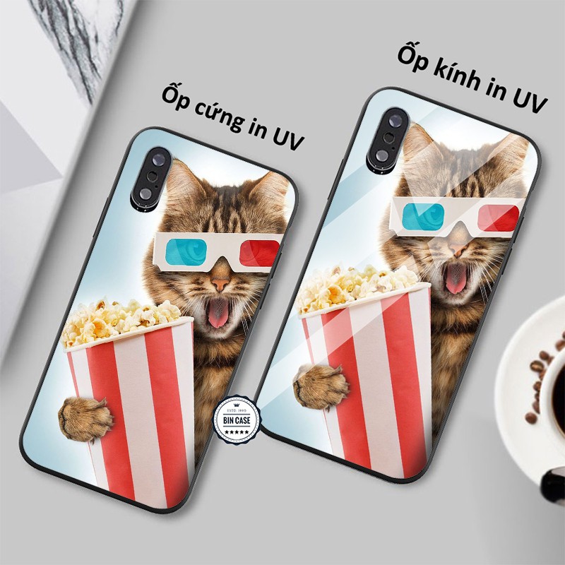 Ốp lưng cute in hình mèo đi xem film CGV cực nét - iphone 6s/6/7/8 plus/x/xr/xs max/11/11 pro max/12/12 promax MEO0051