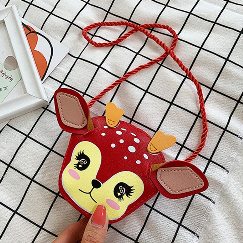 Túi Da Pu Đeo Chéo Mini In Họa Tiết Động Vật Dành Cho Các Bé