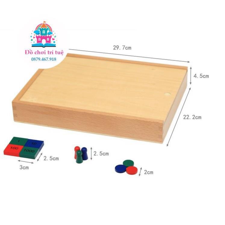 Giáo cụ Montessori - Trò chơi với các tem số ( Stamp Game )