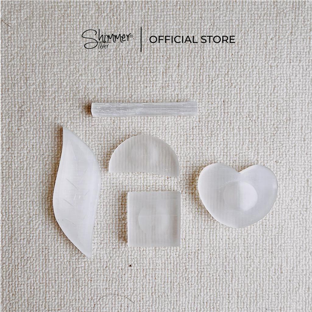 Tinh Thể SELENITE SHIMMER SILVER, Đĩa Đá Thanh Tẩy, Đá Thiên Nhiên, Healing, Sạc Năng Lượng Đá, Reiki, Thiền, Phong Thủy
