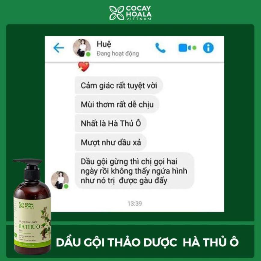 [GIÁ TỐT NHẤT] Dầu Gội Thảo Dược Hà Thủ Ô 2in1 Giảm Rụng Tóc Bạc Tóc, Làm Mềm Mượt Tóc Cocayhoala 300g [CHẤT LƯỢNG]