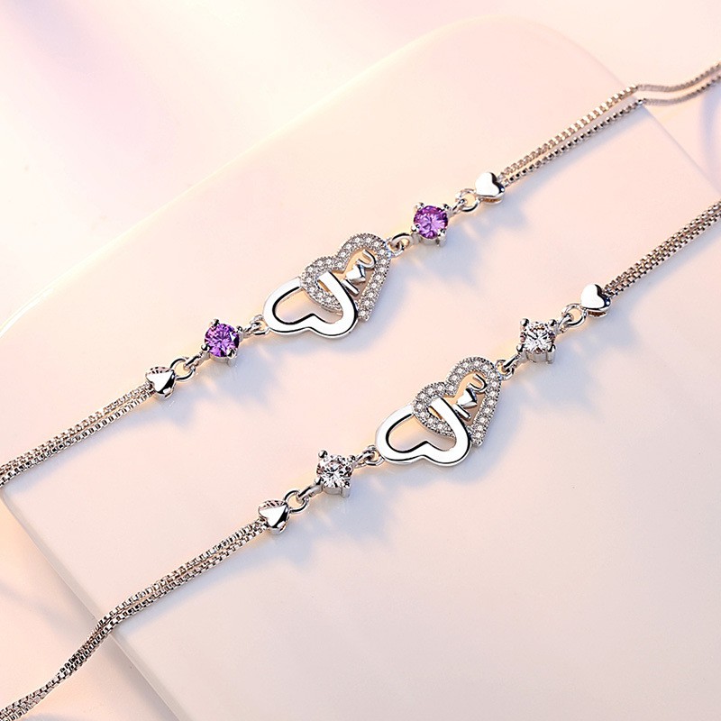 Vòng Tay Hoa Cỏ May Mắn Mạ Bạc 925