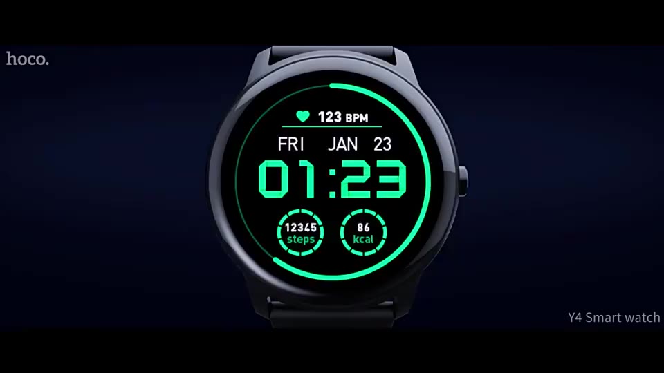 Đồng Hồ Smart Watch Hoco Y4 Theo Dõi Sức Khỏe Đo Nhịp Tim Huyết Áp Vận Động Thể Thao Chống Thấm Nước 100% | BigBuy360 - bigbuy360.vn