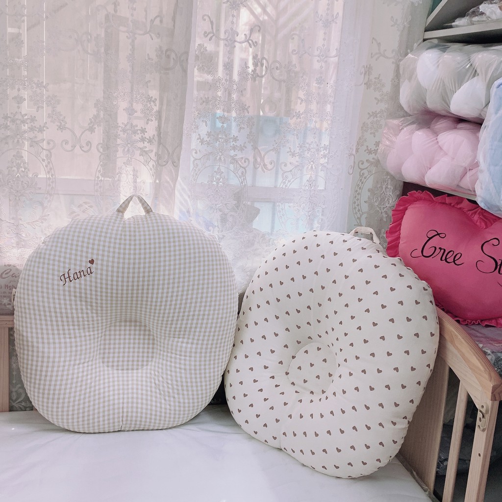 Gối chống trào ngược vải xô muslin và cotton nhăn cao cấp