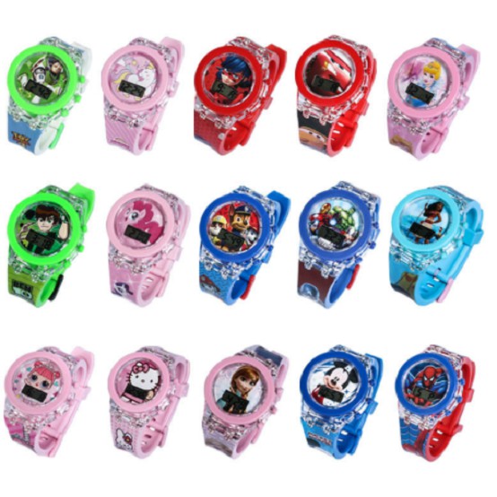 Đồng hồ điện tư đèn led nhiều mẫu nhân vật cho bé | BigBuy360 - bigbuy360.vn