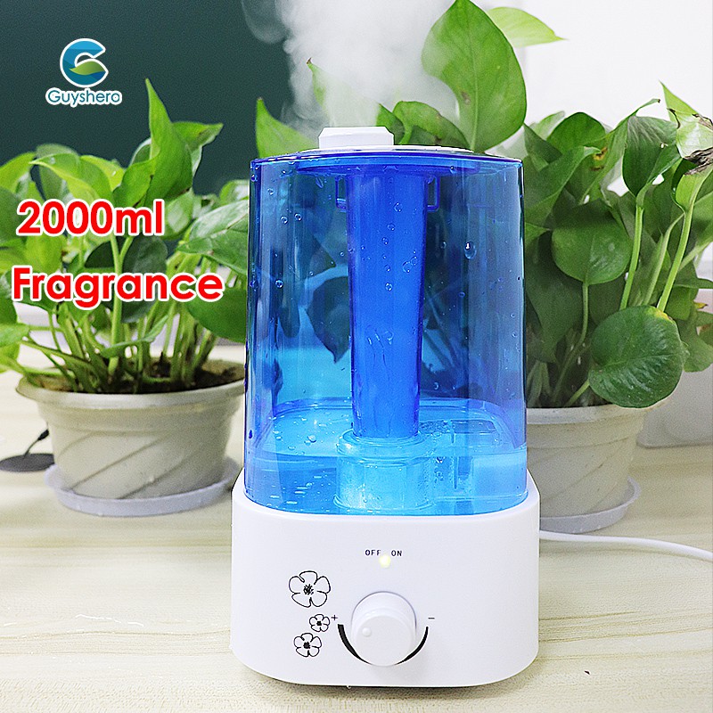 Máy phun sương tạo độ ẩm cỡ lớn 2000ml có 7 đèn led 400ml màu cầu vồng