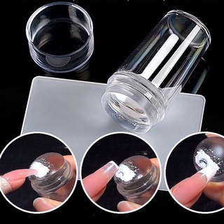 con dấu silicon kèm gạt mực chuyên dụng cho ngành nail